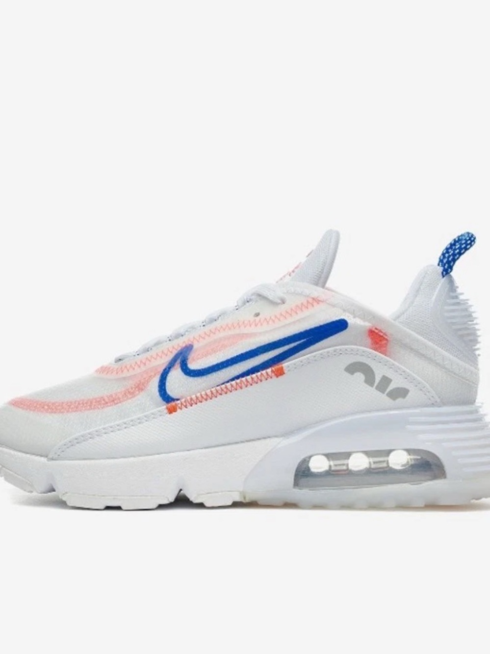 Nike Air Max 2090 White Racer Blue Flash Crimson CT1290 100 Women's Sz 5